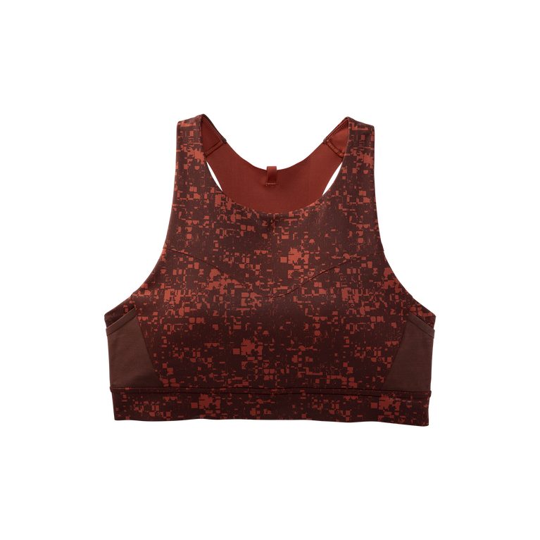 Brooks Drive חזיית ריצת 3 כיסים Rr תקלה הדפסה-נחושת