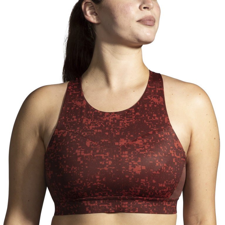 Brooks Drive חזיית ריצת 3 כיסים Rr תקלה הדפסה-נחושת