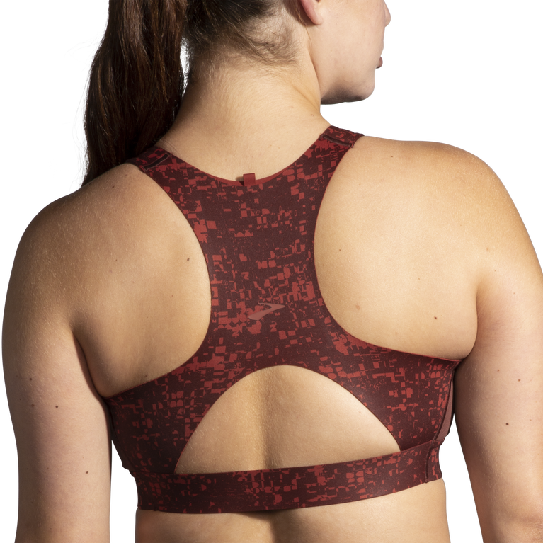 Brooks Drive חזיית ריצת 3 כיסים Rr תקלה הדפסה-נחושת