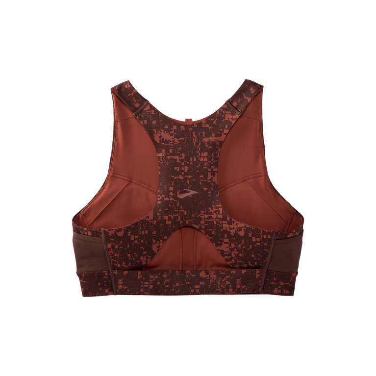 Brooks Drive חזיית ריצת 3 כיסים Rr תקלה הדפסה-נחושת