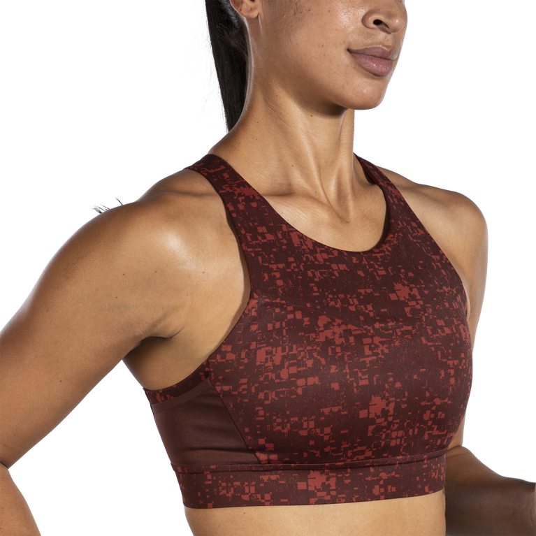 Brooks Drive חזיית ריצת 3 כיסים Rr תקלה הדפסה-נחושת