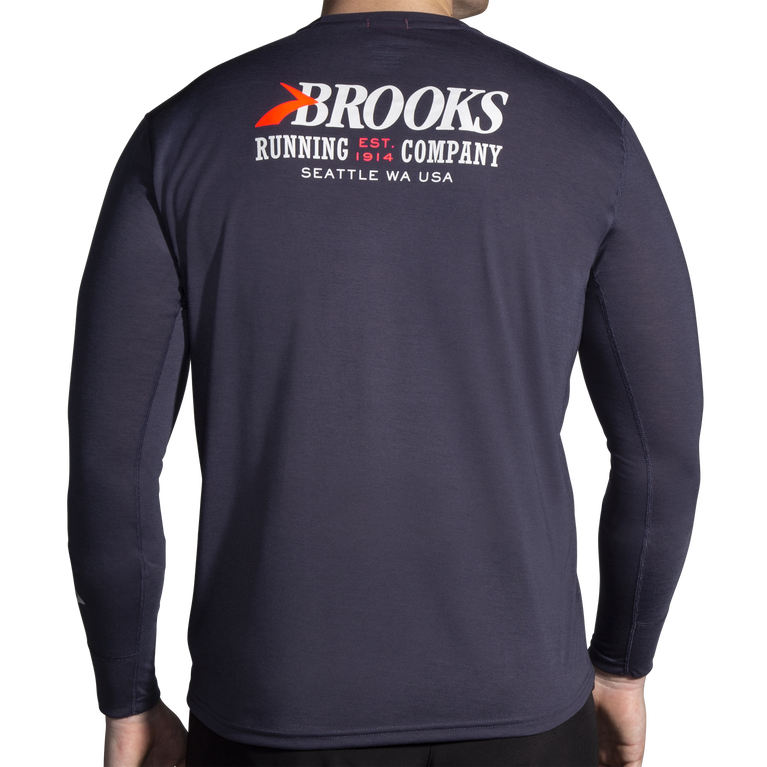 Brooks מרחק גרפי שרוולים ארוכים בטון-brooks מורשת