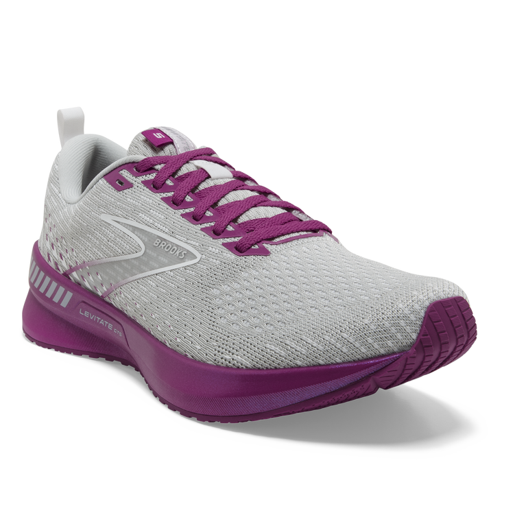 Brooks Levitate Gts 5 אפור-לבנדר-באטון רוז'