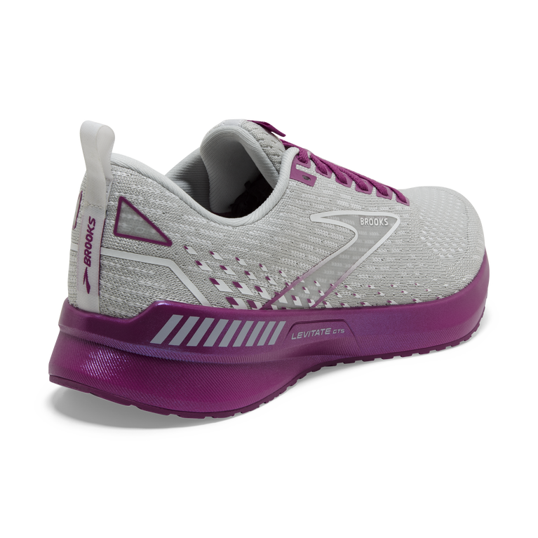 Brooks Levitate Gts 5 אפור-לבנדר-באטון רוז'