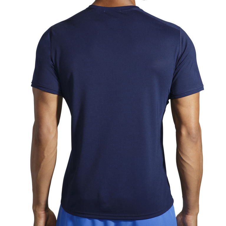 Brooks Distance גרפי שרוולים קצרים כחולים-כחולים גל ריצה