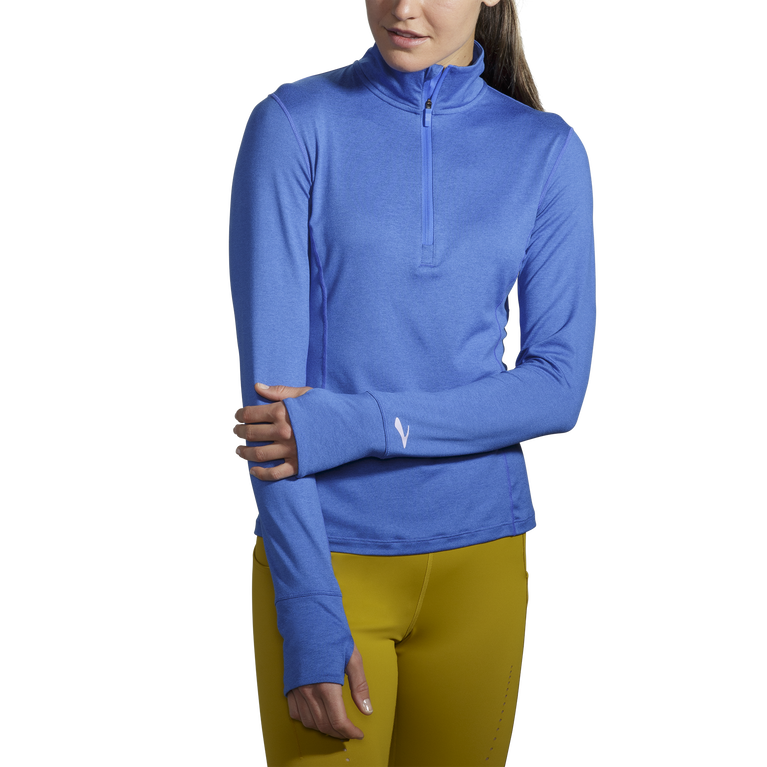 Brooks Dash 1/2 Zip Heather Bluetiful