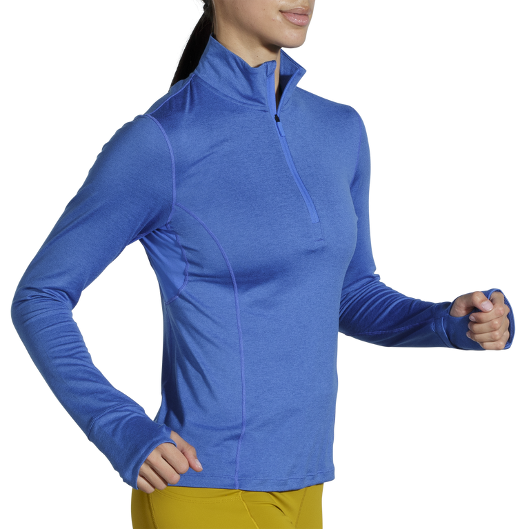 Brooks Dash 1/2 Zip Heather Bluetiful