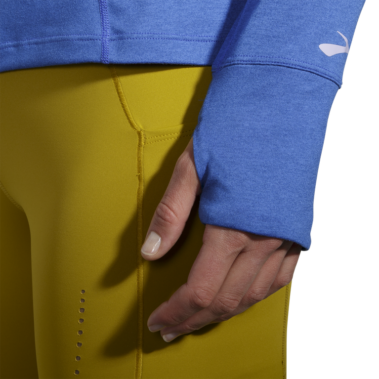 Brooks Dash 1/2 Zip Heather Bluetiful