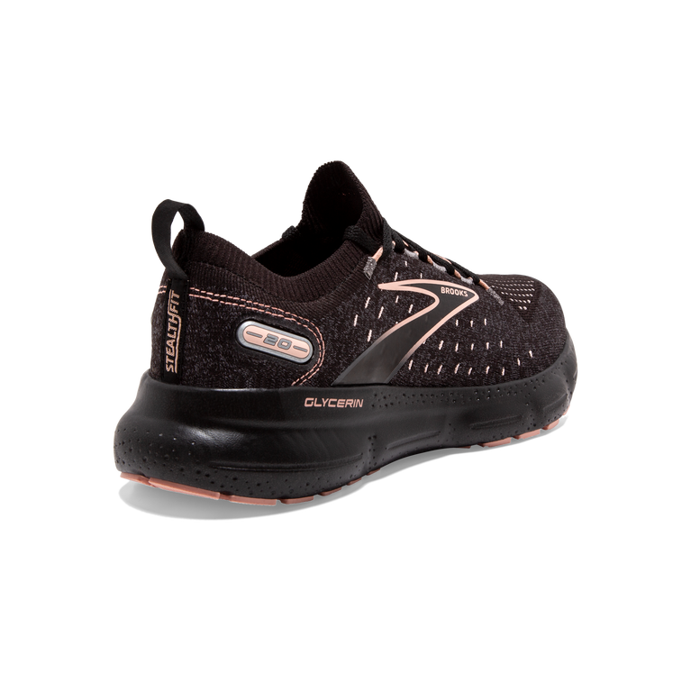 Brooks גליצרין Stealthfit 20 שחור-אפרסק