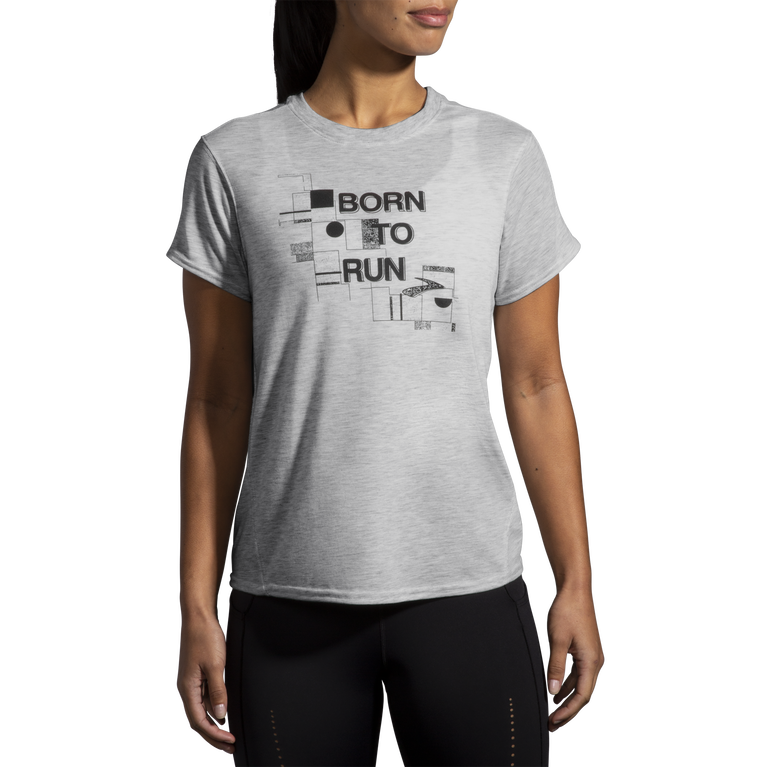 Brooks מרחק גרפי שרוול קצר אברש אפר נולד לרוץ