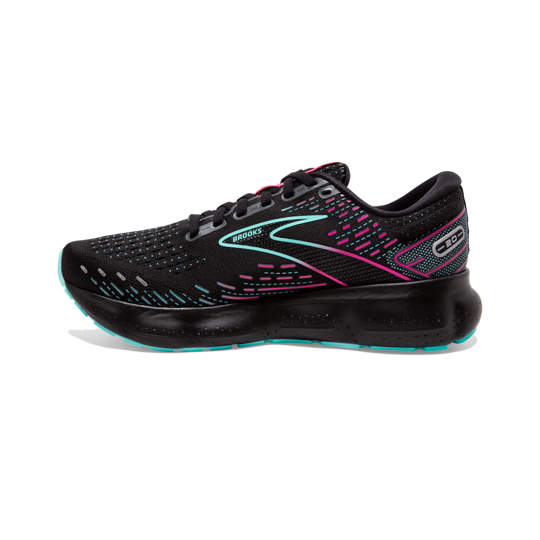 Brooks גליצרין 20 שחור-כחול בהיר-ורוד