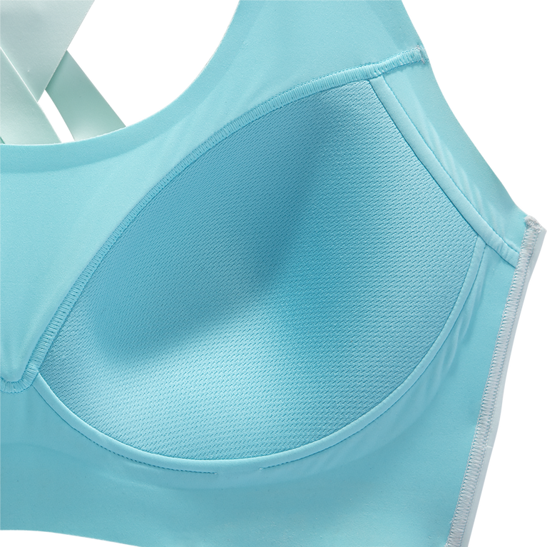 Brooks מעז Crossback Run חזייה 2.0 קרח כחול-חי צהבהב