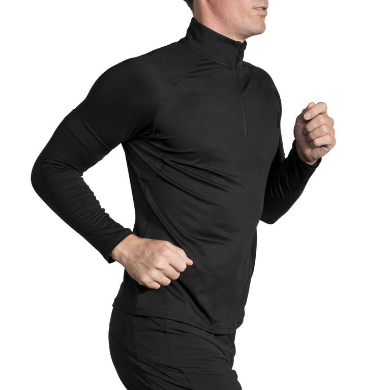 Brooks מקף 1/2 רוכסן שחור