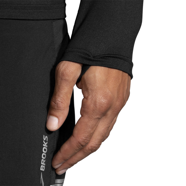 Brooks מקף 1/2 רוכסן שחור