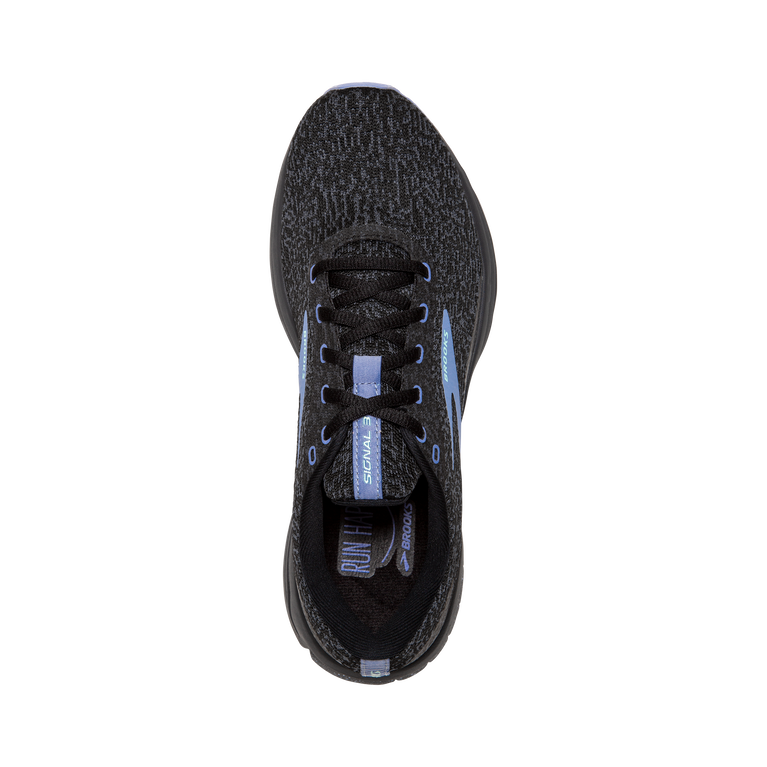 Brooks Signal 3 הובנה-שחור-סגול רושם