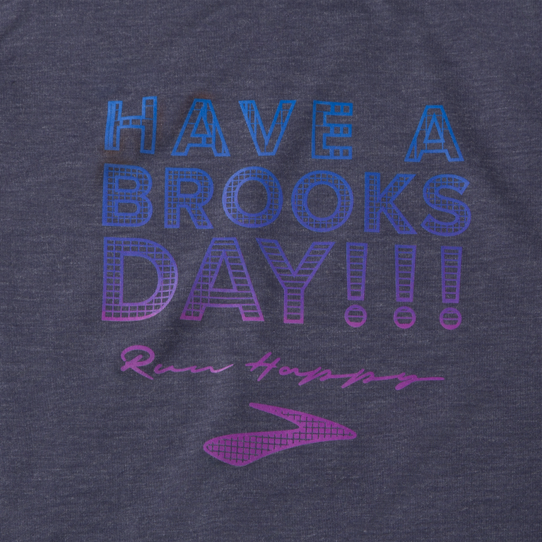 Brooks Distance גרפי טנק Heather Navy-brooks Day