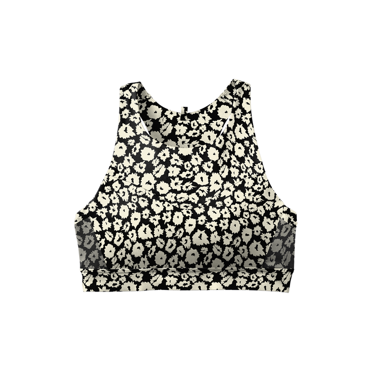 Brooks Drive 3 כיסים חזייה שחור-פרח בר