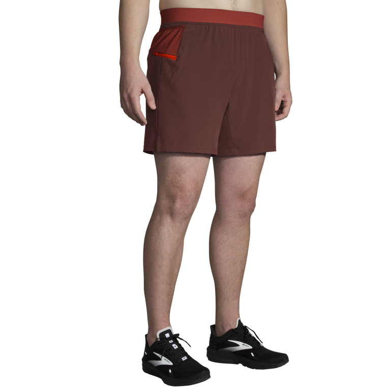 Brooks Sherpa 7 אינץ' 2 ב-1 לטווח קצר צימוק-נחושת