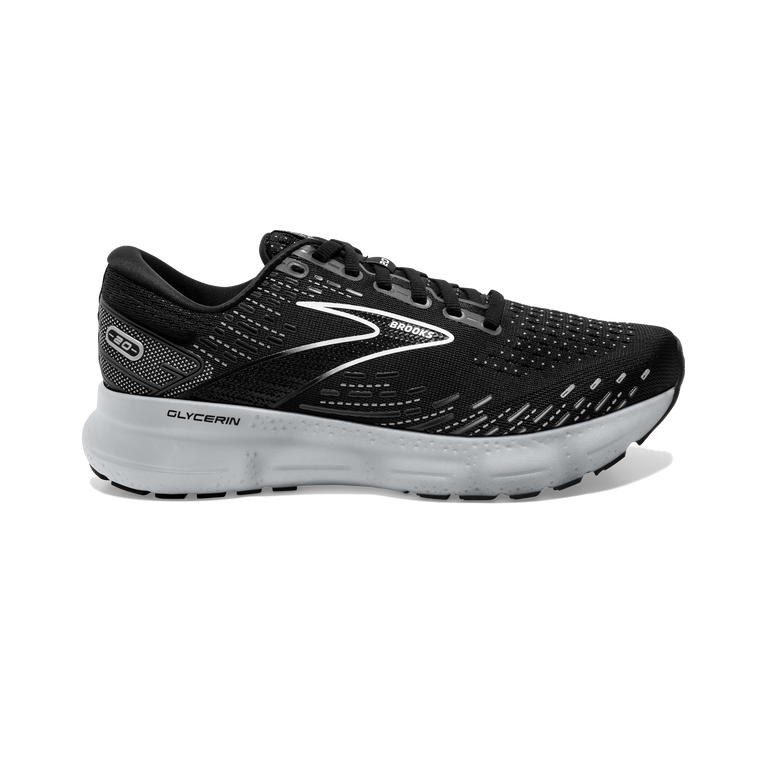 Brooks גליצרין 20 שחור-לבן-סגסוגת