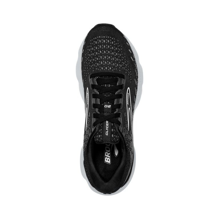 Brooks גליצרין 20 שחור-לבן-סגסוגת