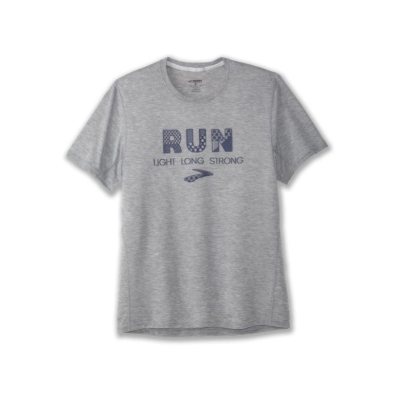 Brooks מרחק גרפי שרוול קצר אברש אפר רץ אור