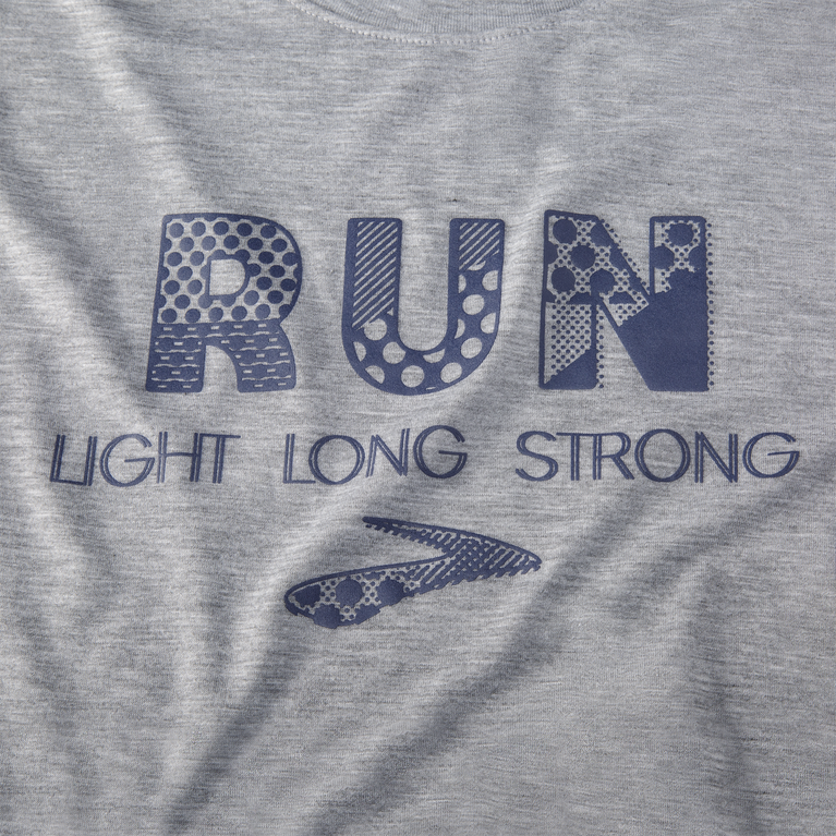 Brooks מרחק גרפי שרוול קצר אברש אפר רץ אור