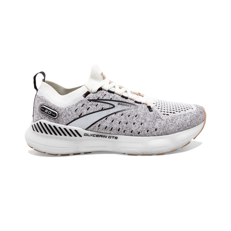 Brooks גליצרין Stealthfit Gts 20 לבן-קרם