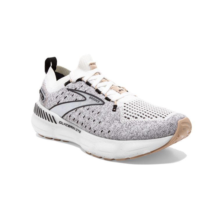 Brooks גליצרין Stealthfit Gts 20 לבן-קרם