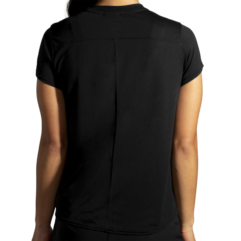 ברוקס מרחק נשים שרוולים קצרים שחורים