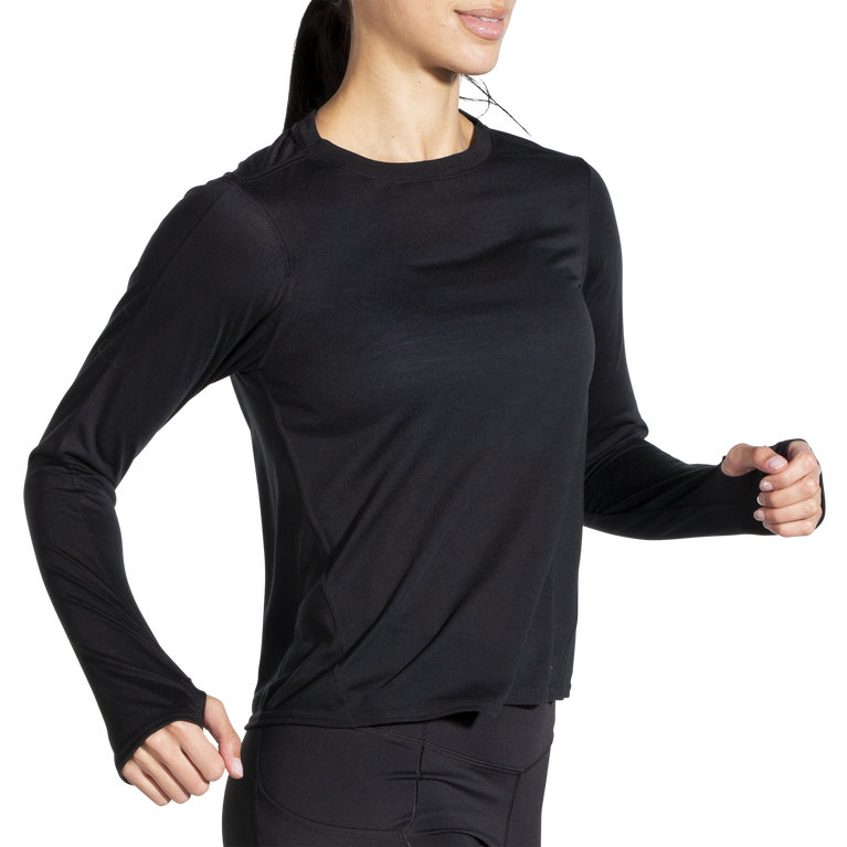 ברוקס מרחק נשים שרוול ארוך שחור