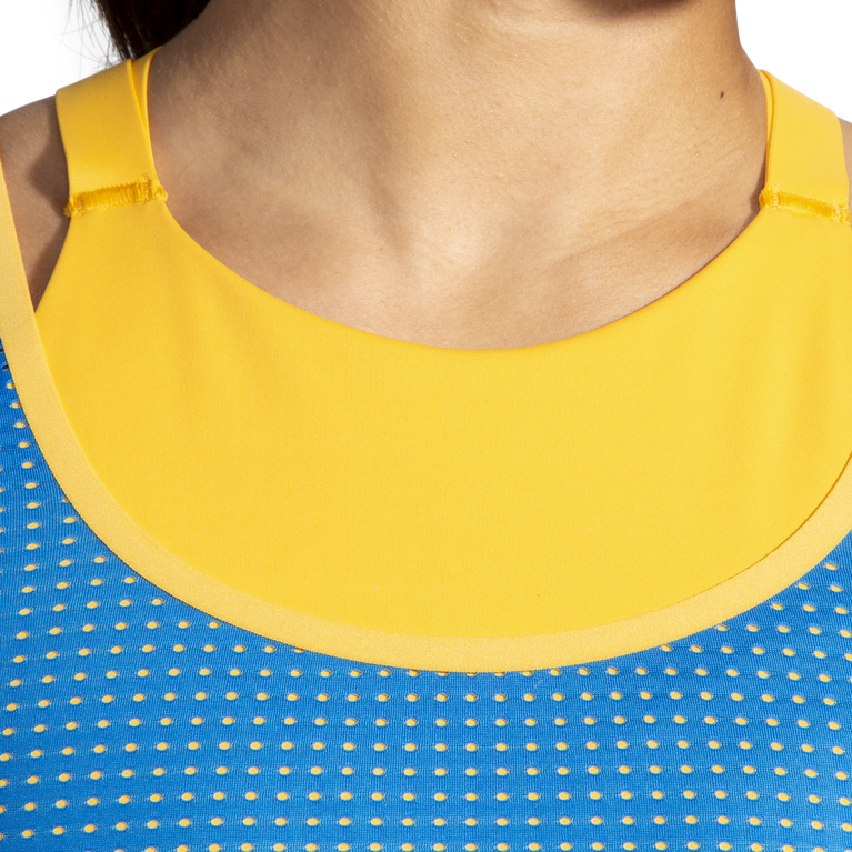 Brooks Drive Mesh Run חזיית בורג זעפרן-כחול