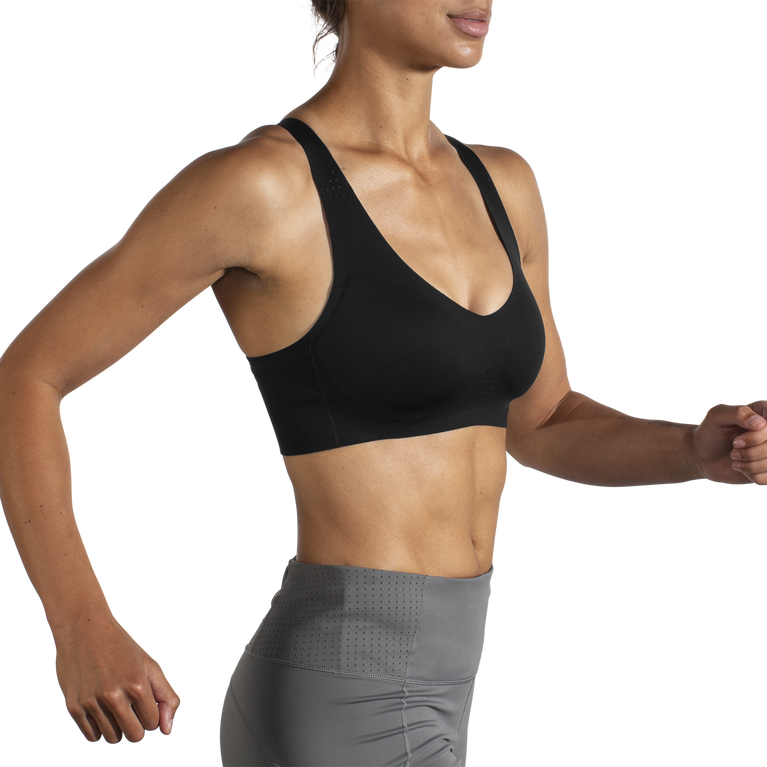 Brooks Dare V Neck Run חזייה שחורה