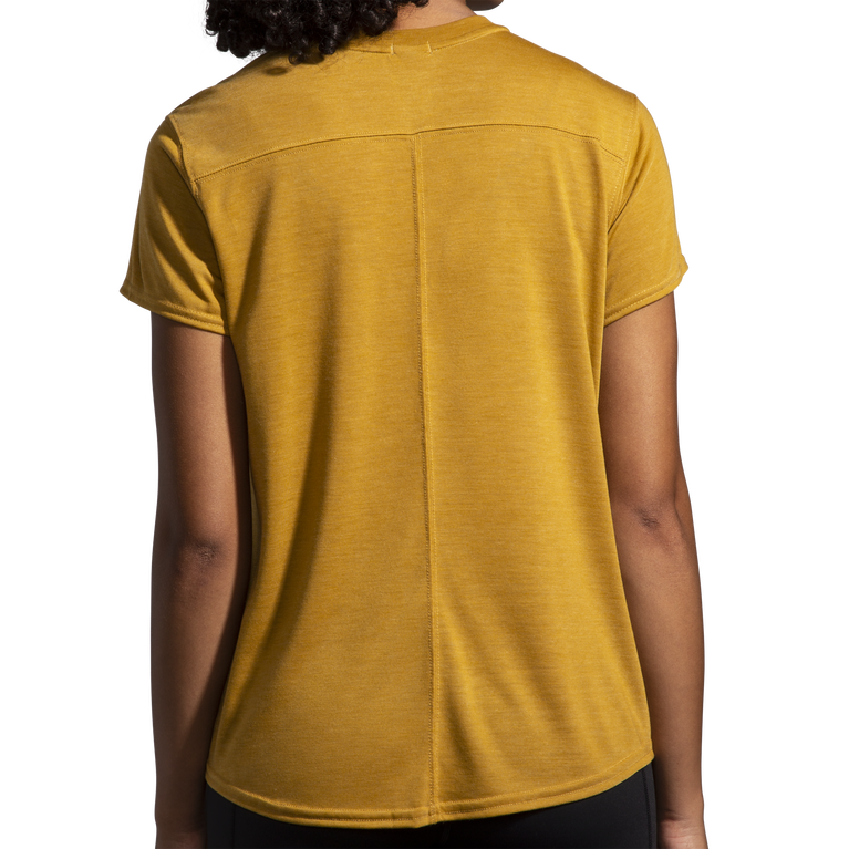 Brooks מרחק גרפיקה שרוול קצר אברש שרוף זית מאושר