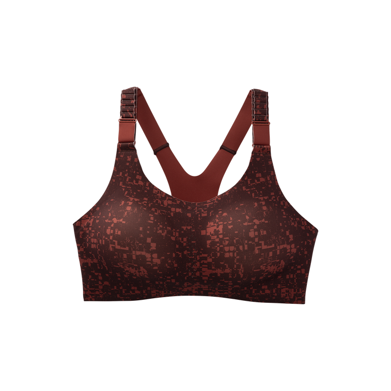 Brooks Dare Racerback Run Bra 2.0 Rr Glitch Print-copper