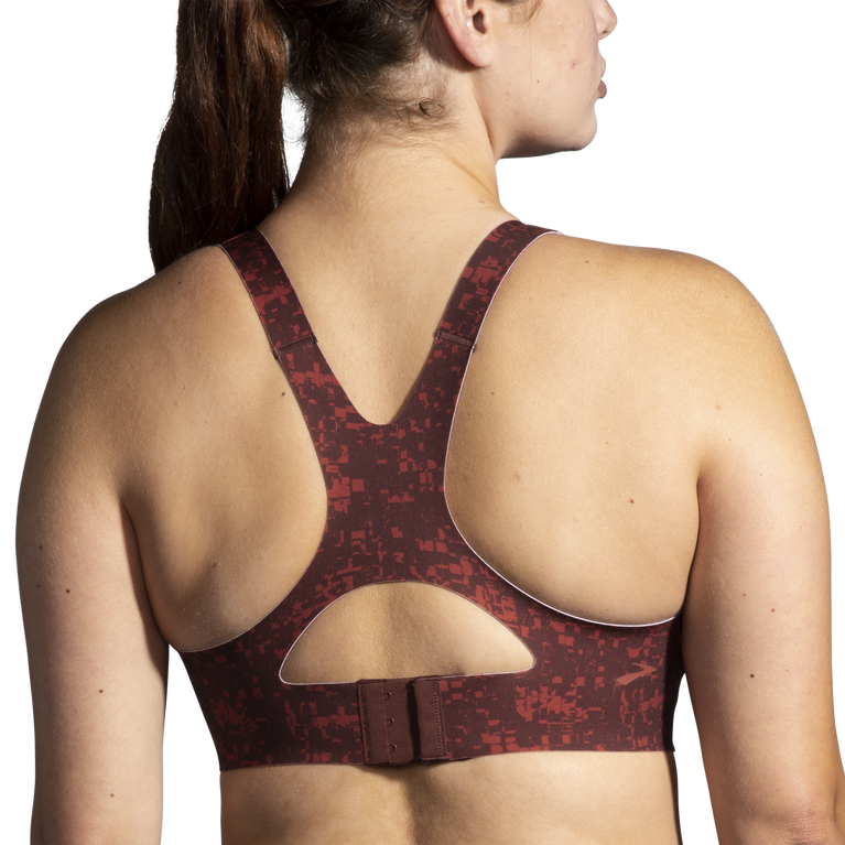 Brooks Dare Racerback Run Bra 2.0 Rr Glitch Print-copper