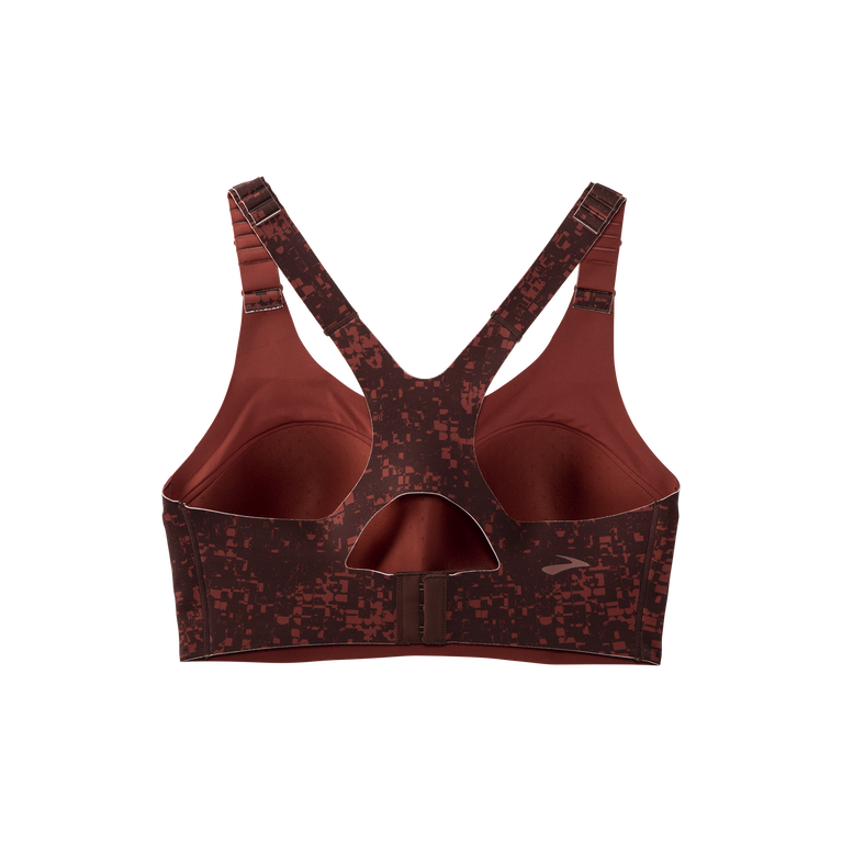 Brooks Dare Racerback Run Bra 2.0 Rr Glitch Print-copper
