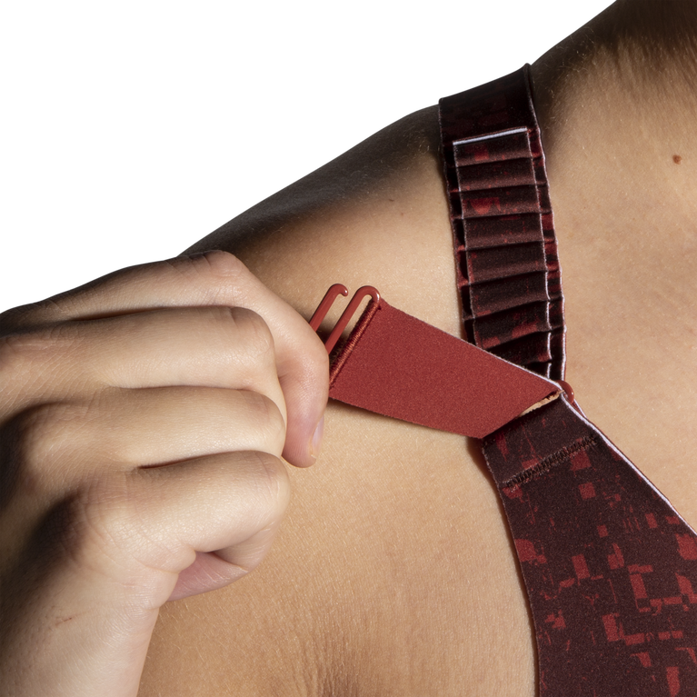 Brooks Dare Racerback Run Bra 2.0 Rr Glitch Print-copper