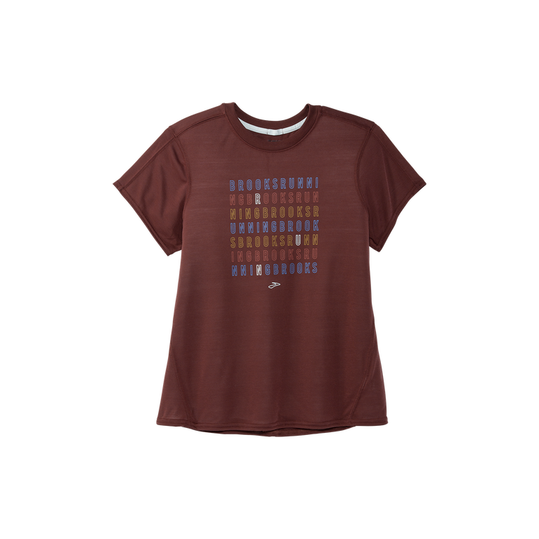 Brooks מרחק גרפי שרוול קצר לרוץ צימוקים למצוא את הריצה