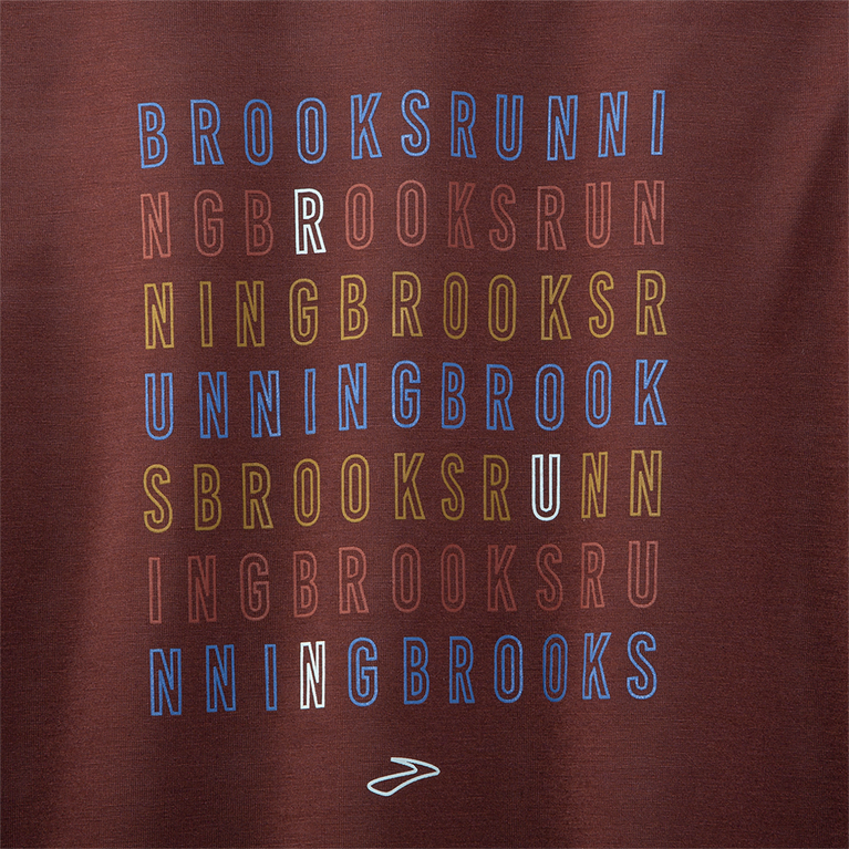 Brooks מרחק גרפי שרוול קצר לרוץ צימוקים למצוא את הריצה