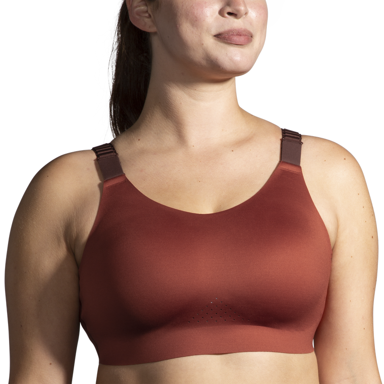 Brooks מעז Scoopback Run חזיית 2.0 נחושת צימוקים-קרח כחול