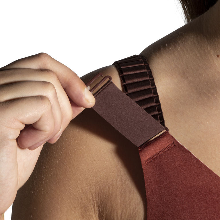 Brooks מעז Scoopback Run חזיית 2.0 נחושת צימוקים-קרח כחול