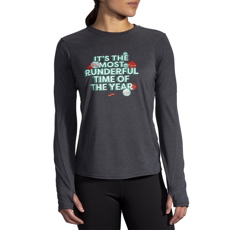 Brooks Run Merry Run Dist. גרפיקה היא הת'ר נשים אספלט-עגול