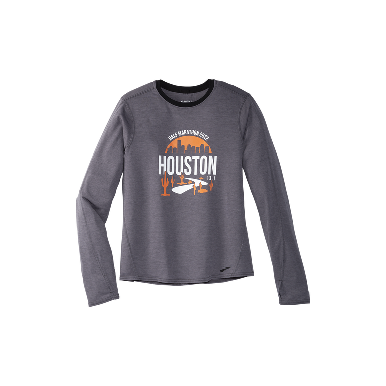 Brooks Houston22 Distance Graphic Ls Shadow Grey-13.1 Desert