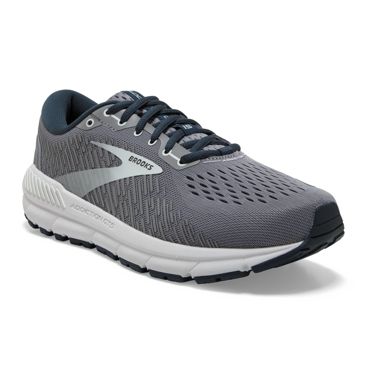 Brooks Addiction Gts 15 Grey-navy-aqua