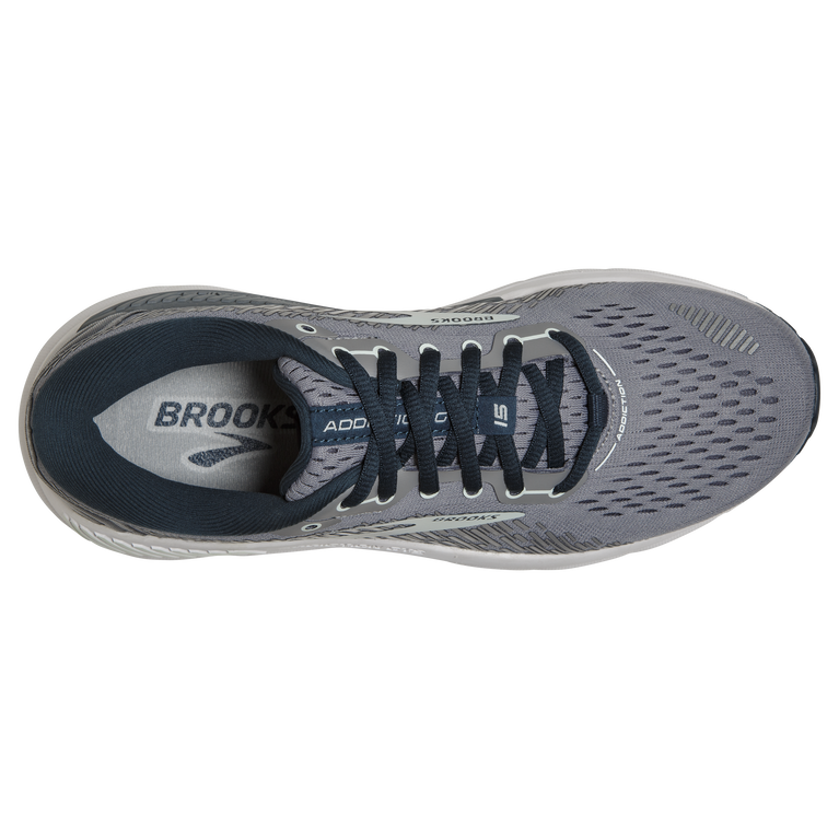 Brooks Addiction Gts 15 Grey-navy-aqua