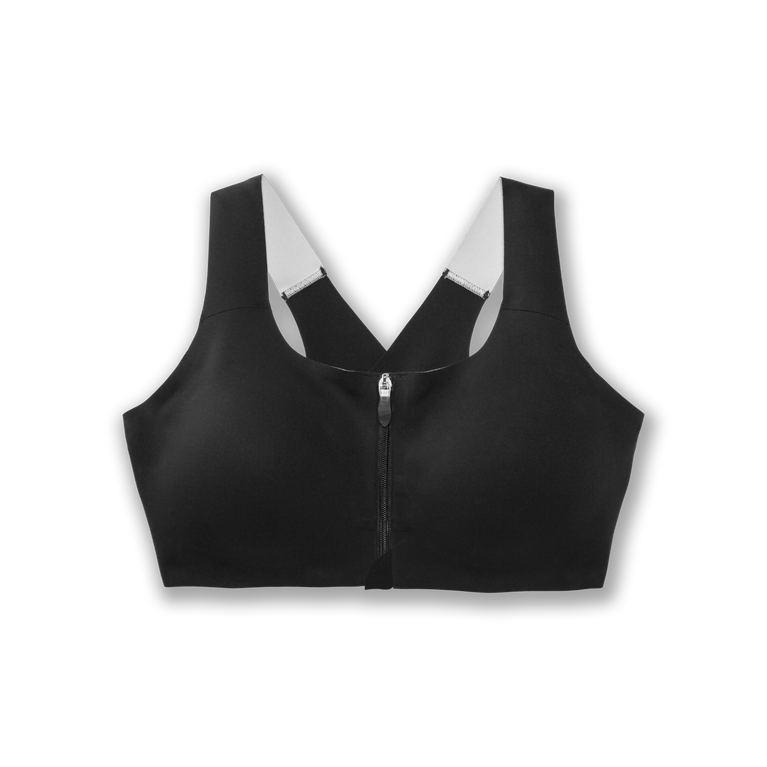 Brooks מעז חזיית Zip Run שחורה