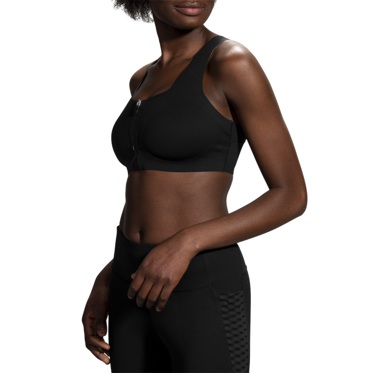 Brooks מעז חזיית Zip Run שחורה