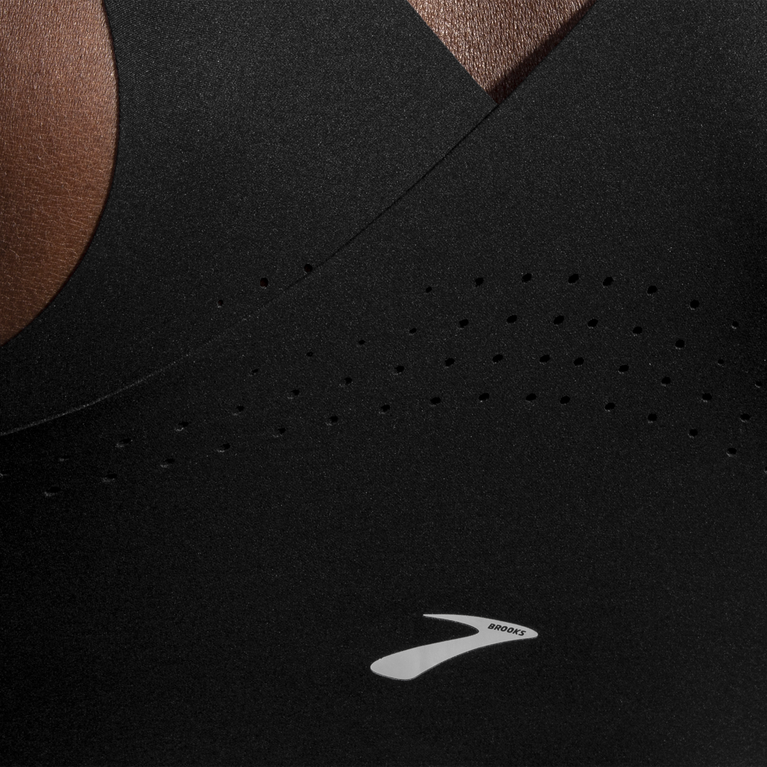 Brooks מעז חזיית Zip Run שחורה