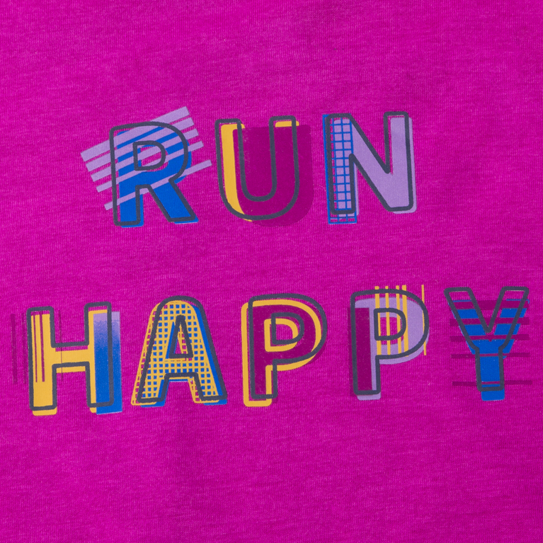 Brooks מרחק גרפיקה שרוול קצר הת'ר מגנטה לרוץ שמח