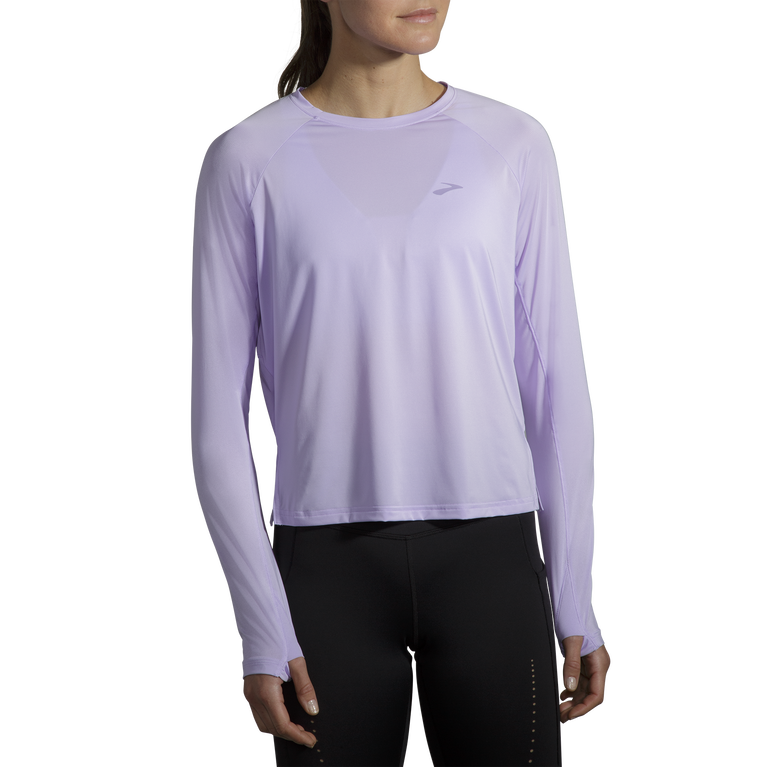 Brooks Sprint ללא שרוולים ארוכים מקף סגול